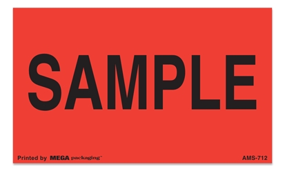 [LA-AMS-712] Warning Labels ''SAMPLE '' 3 x 5"