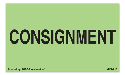 [LA-AMS-715] Warning Labels ''CONSIGNMENT '' 3 x 5"