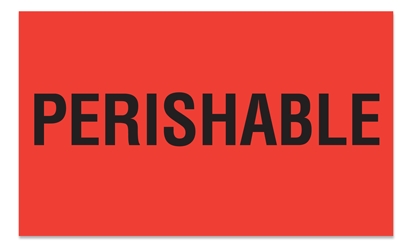 [LA-AMS-723] Warning Labels ''PERISHABLE '' 3 x 5"