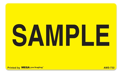 [LA-AMS-732] Warning Labels ''SAMPLE '' 3 x 5"