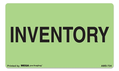 [LA-AMS-734] Warning Labels ''INVENTORY '' 3 x 5"