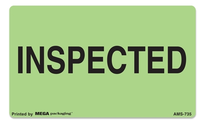 [LA-AMS-735] Warning Labels ''INSPECTED '' 3 x 5"
