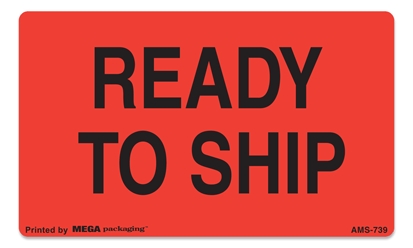[LA-AMS-739] Warning Labels ''READY TO SHIP '' 3 x 5"