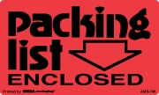 [LA-AMS-746] Warning Labels ''packing list ENCLOSED '' 3x5"