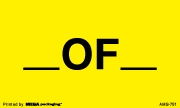 [LA-AMS-751] Warning Labels ''__OF__ '' 3 x 5"