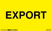 [LA-AMS-755] Warning Labels ''EXPORT '' 3 x 5"