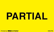 [LA-AMS-758] Warning Labels ''PARTIAL '' 3 x 5"
