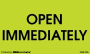 [LA-AMS-760] Warning Labels ''OPEN IMMEDIATELY '' 3 x 5"
