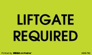 [LA-AMS-762] Warning Labels ''LIFTGATE REQUIRED '' 3 x 5"