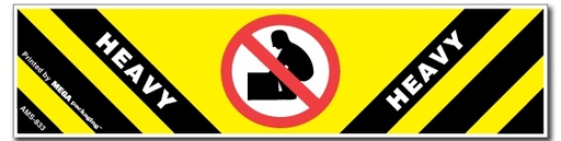 [LA-AMS-833] Warning Labels ''Heavy '' 2 x 8"