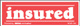 [LA-WAR-105] Warning Labels ''Insured'' 1 x 3"