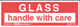 [LA-WAR-106] Warning Labels ''Glass Handle With Care '' 1 x 3"